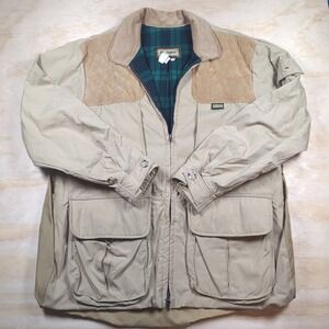 Vintage Remington Bird Fowl Hunting Shooting Jacket Coat Leather Patches Men L